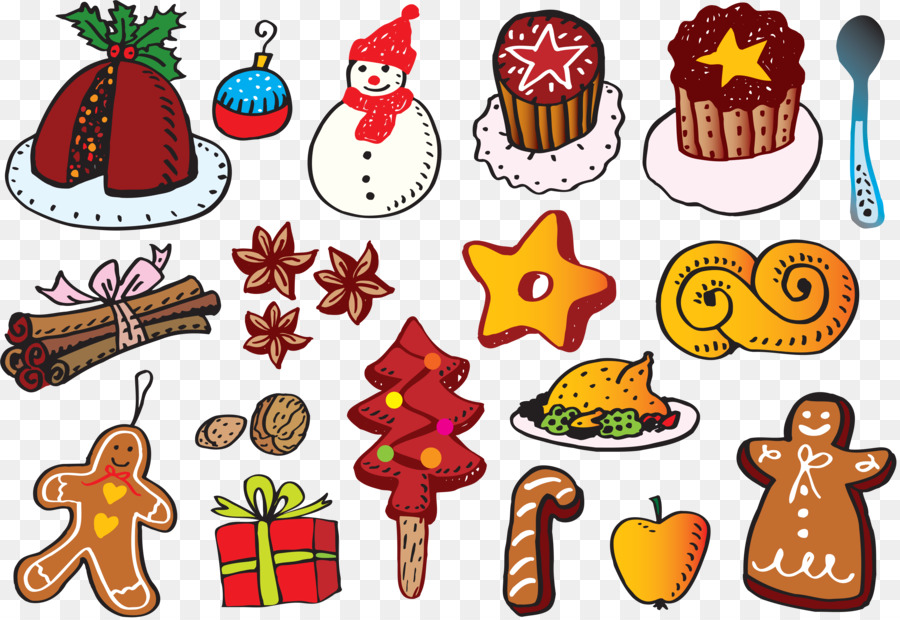 Doodles De Natal，Pão De Gengibre PNG