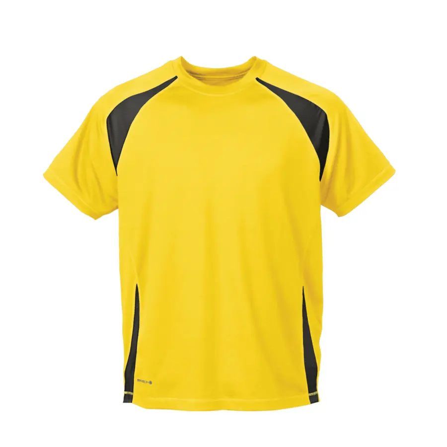 Camiseta Esportiva Amarela，Acentos Pretos PNG