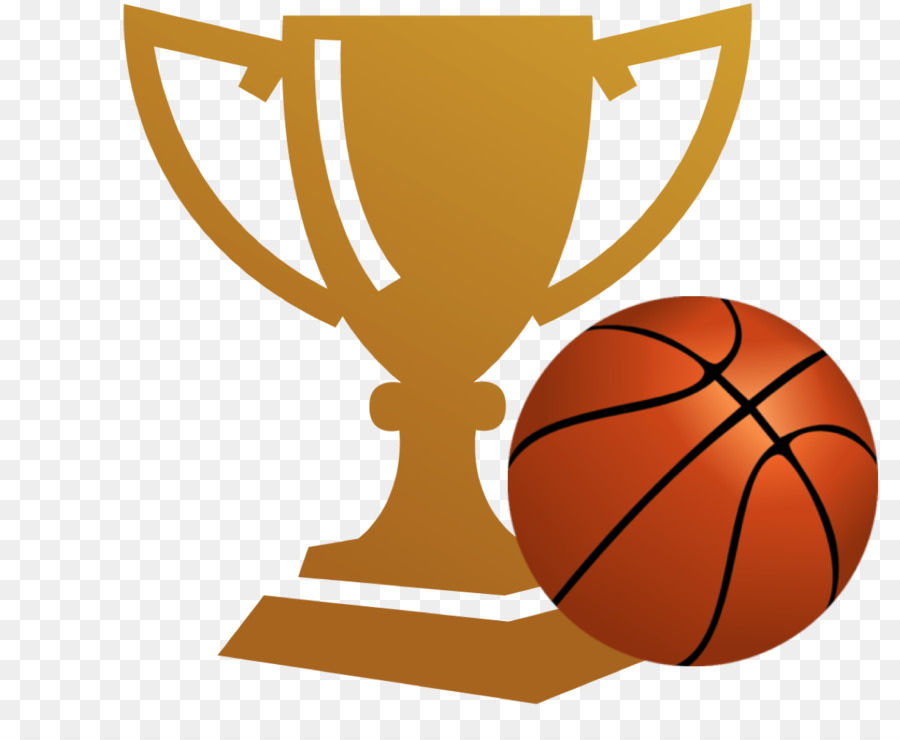 uma linha contínua desenhando uma bola de basquete e uma taça de troféu  sobre a tela