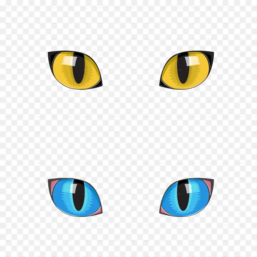 Olhos De Gato，Amarelo PNG