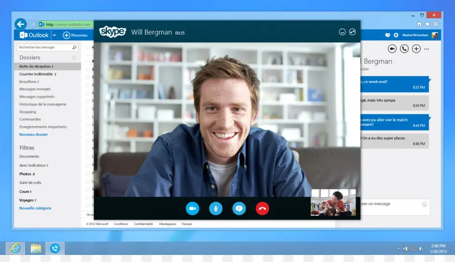 Videochamada，Skype PNG