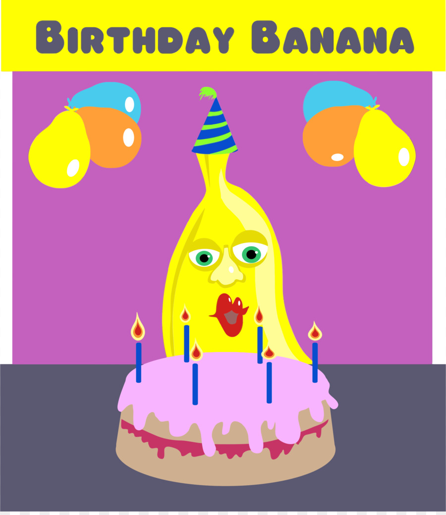 Bolo De Aniversário，Bolo De Banana PNG