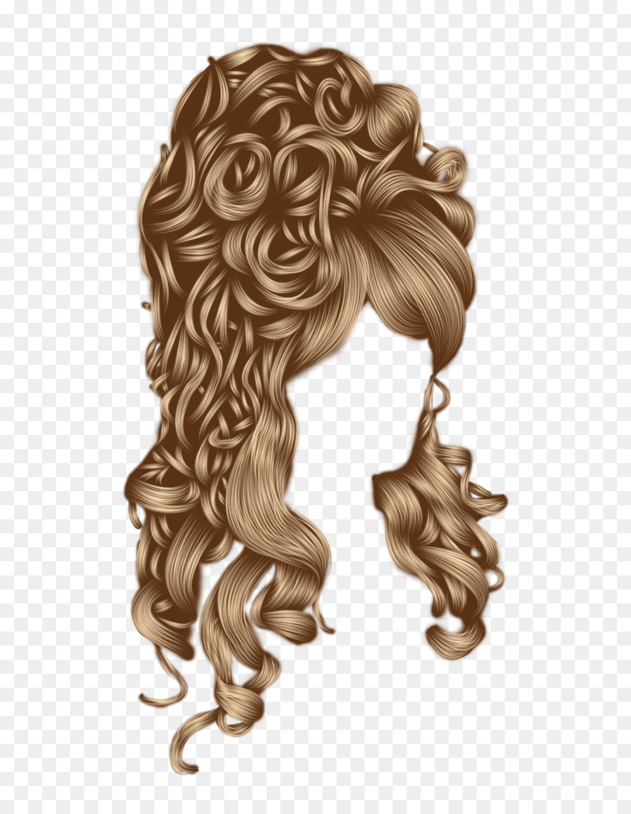 Cabelo Castanho Cacheado，Ondulado PNG