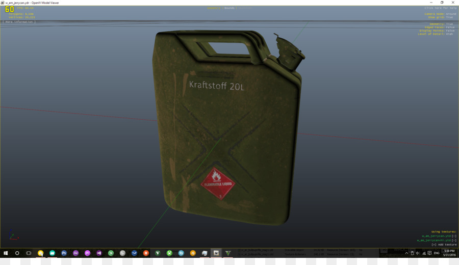 Jerry Can Modelo 3d，Combustível PNG