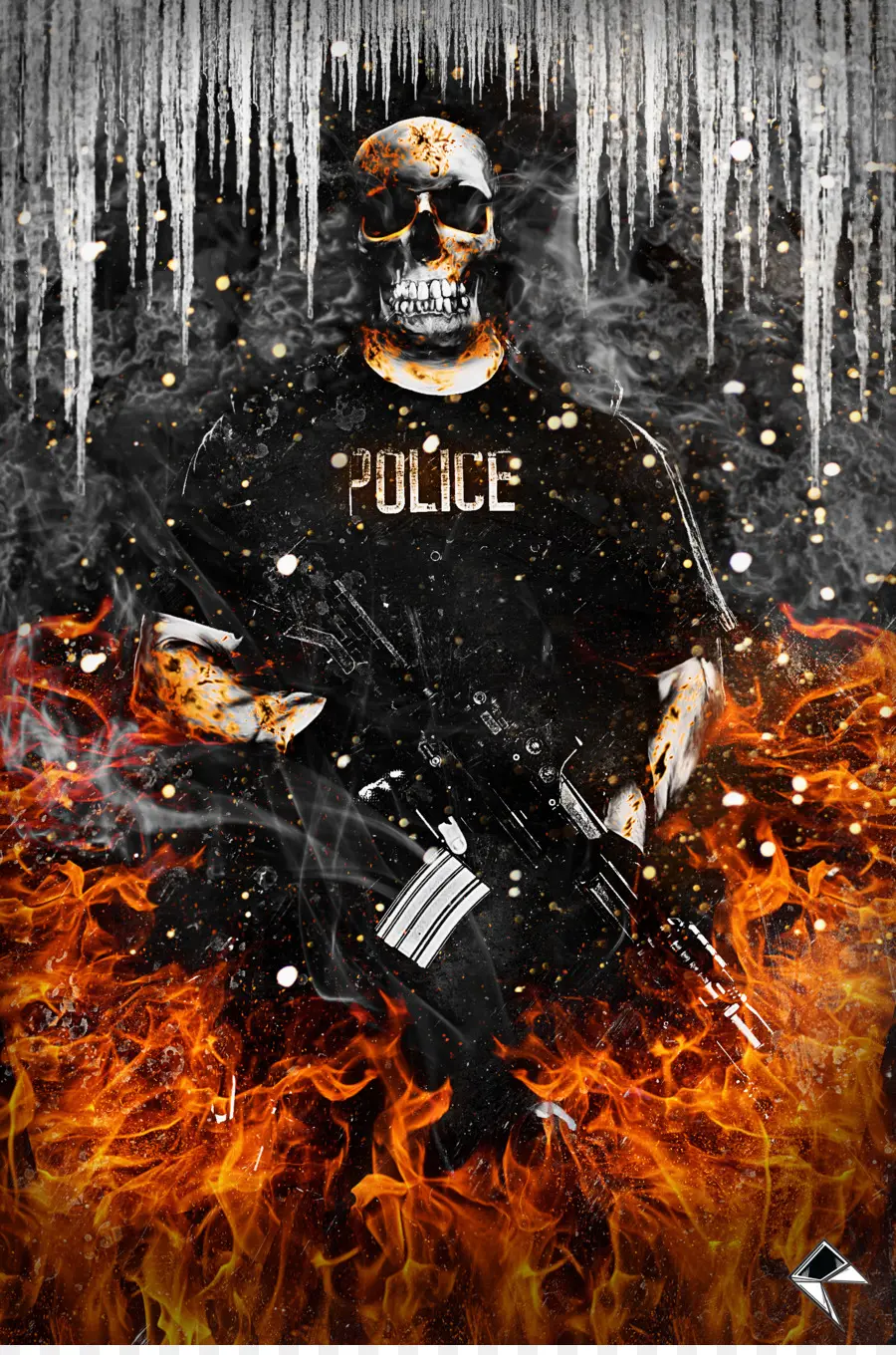 Policial De Caveira，Crânio PNG