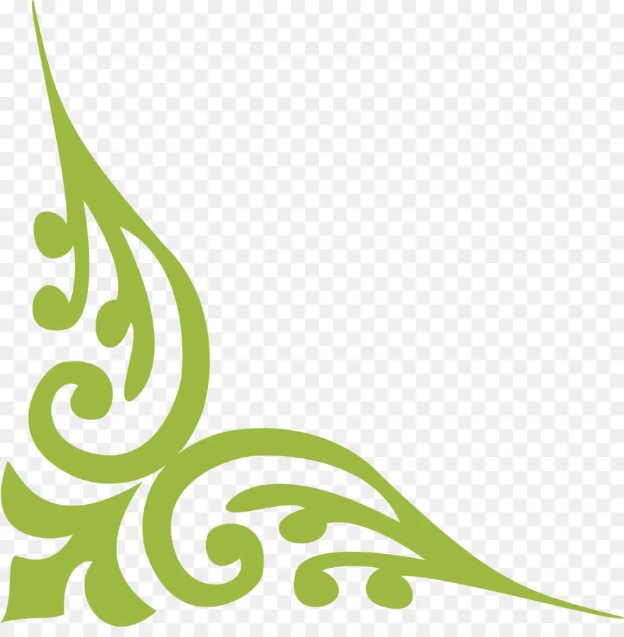 Design De Canto Verde，Decoração PNG