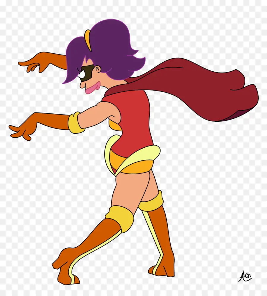 Personagem De Super Herói，Cabelo Roxo PNG