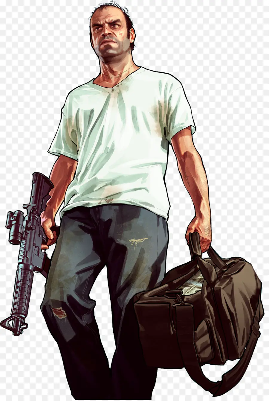 Homem Com Arma E Bolsa，Arma PNG