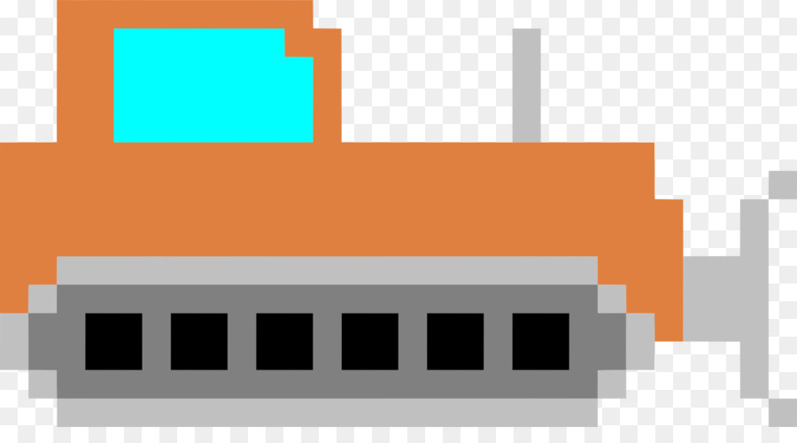 Pixel Art，Bulldozer PNG