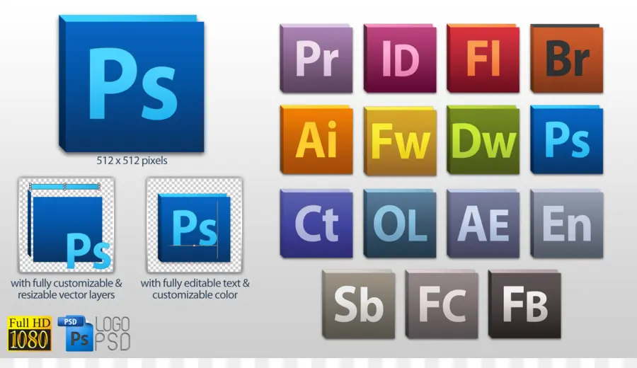 Ícones De Software Adobe，Aplicações PNG