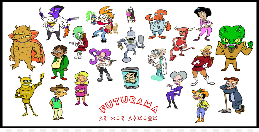 Personagens De Futurama，Desenho Animado PNG