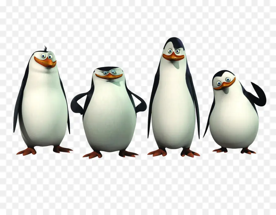 Pinguins，Desenho Animado PNG