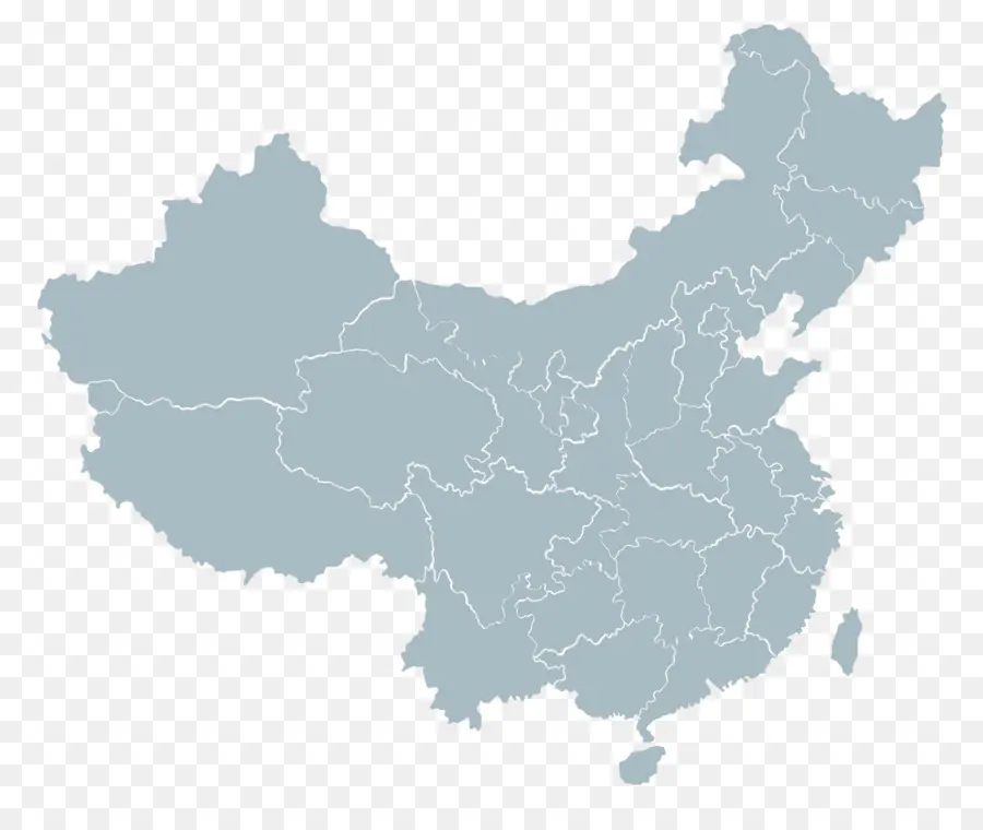 China，Mapa Em Branco PNG