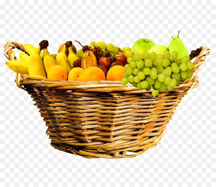 Cesta De Frutas，Saudável PNG