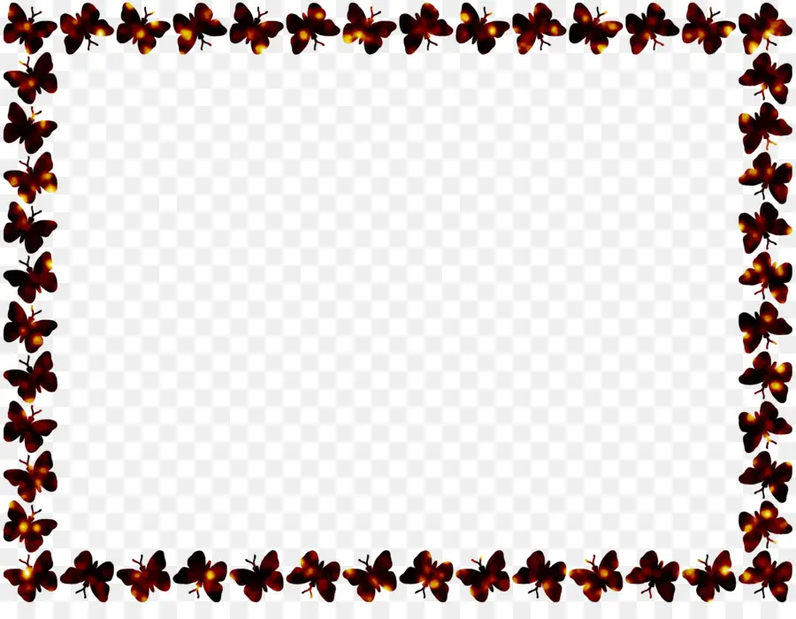 Borda Borboleta，Quadro PNG