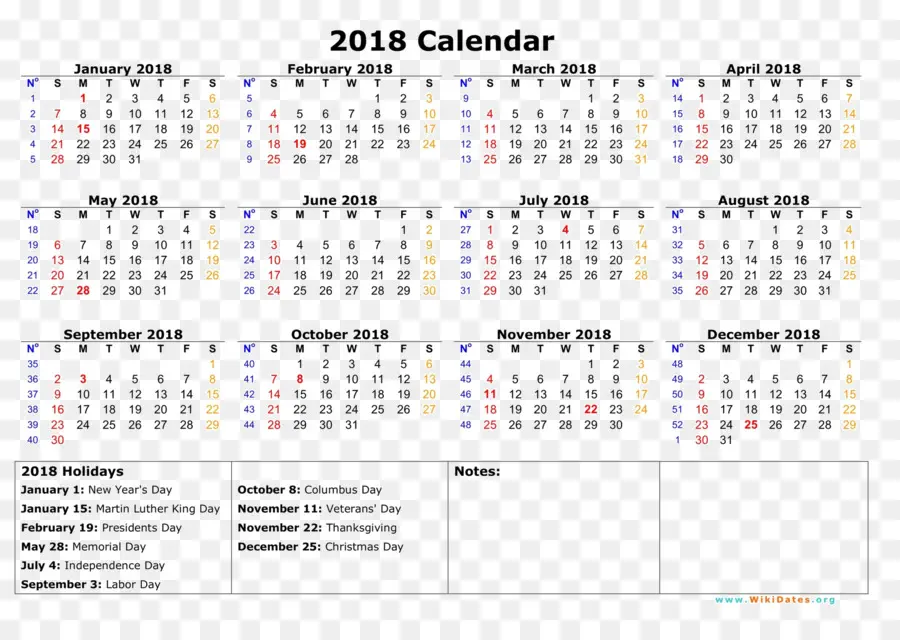 Calendário 2018，Datas PNG