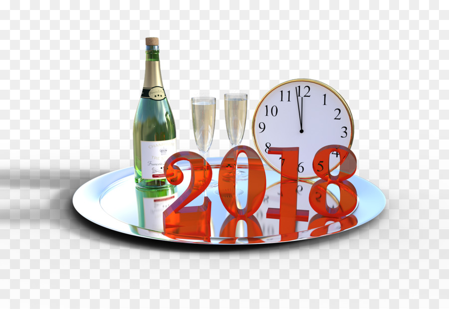 Celebração De Ano Novo 2018，Champanhe PNG