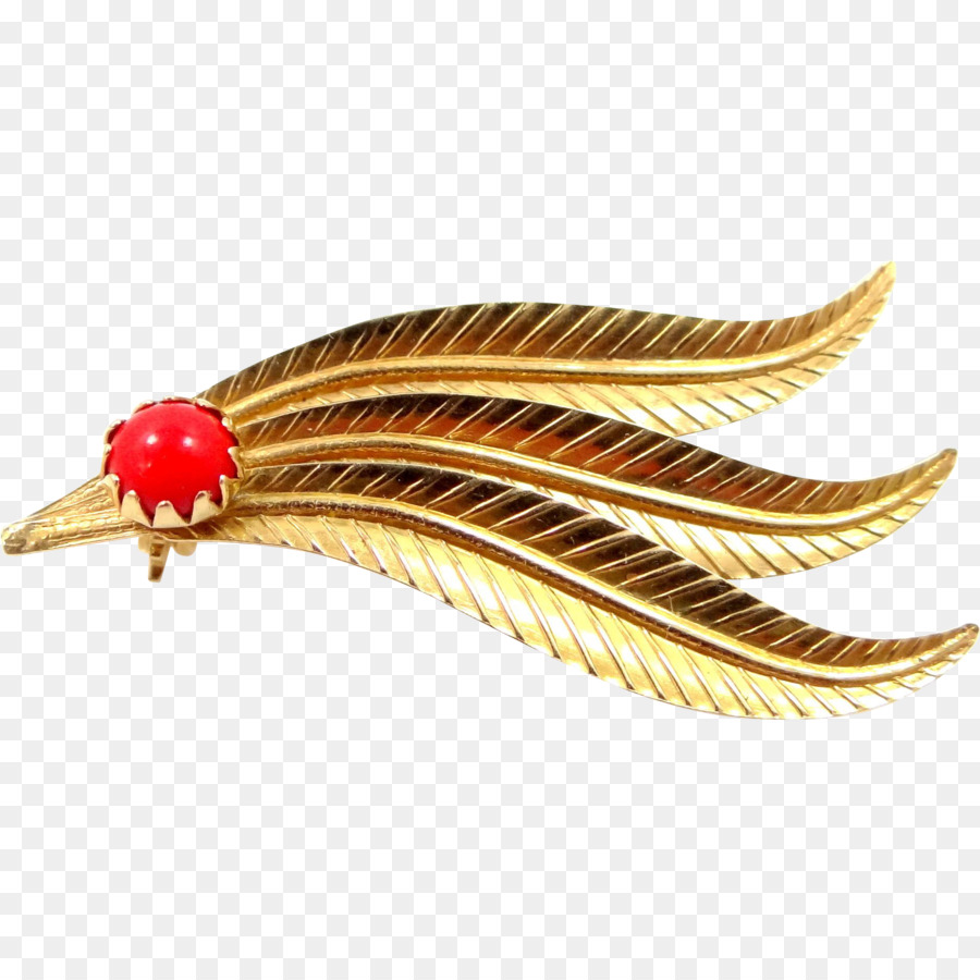 Broche De Ouro，Gema Vermelha PNG