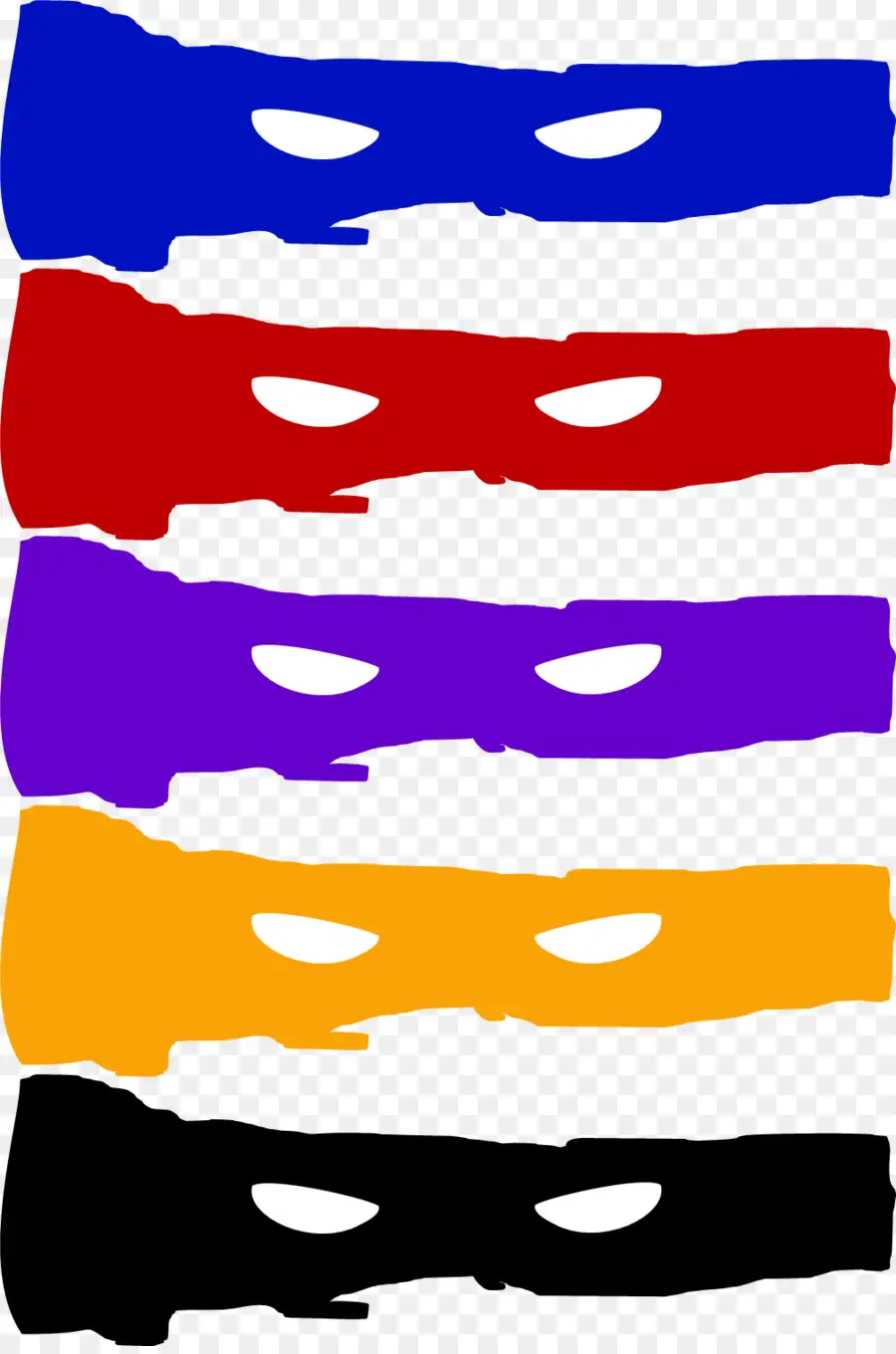 Máscaras Coloridas，Ninja PNG