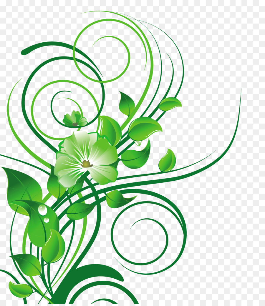 Flor, Verde, Design Floral png transparente grátis