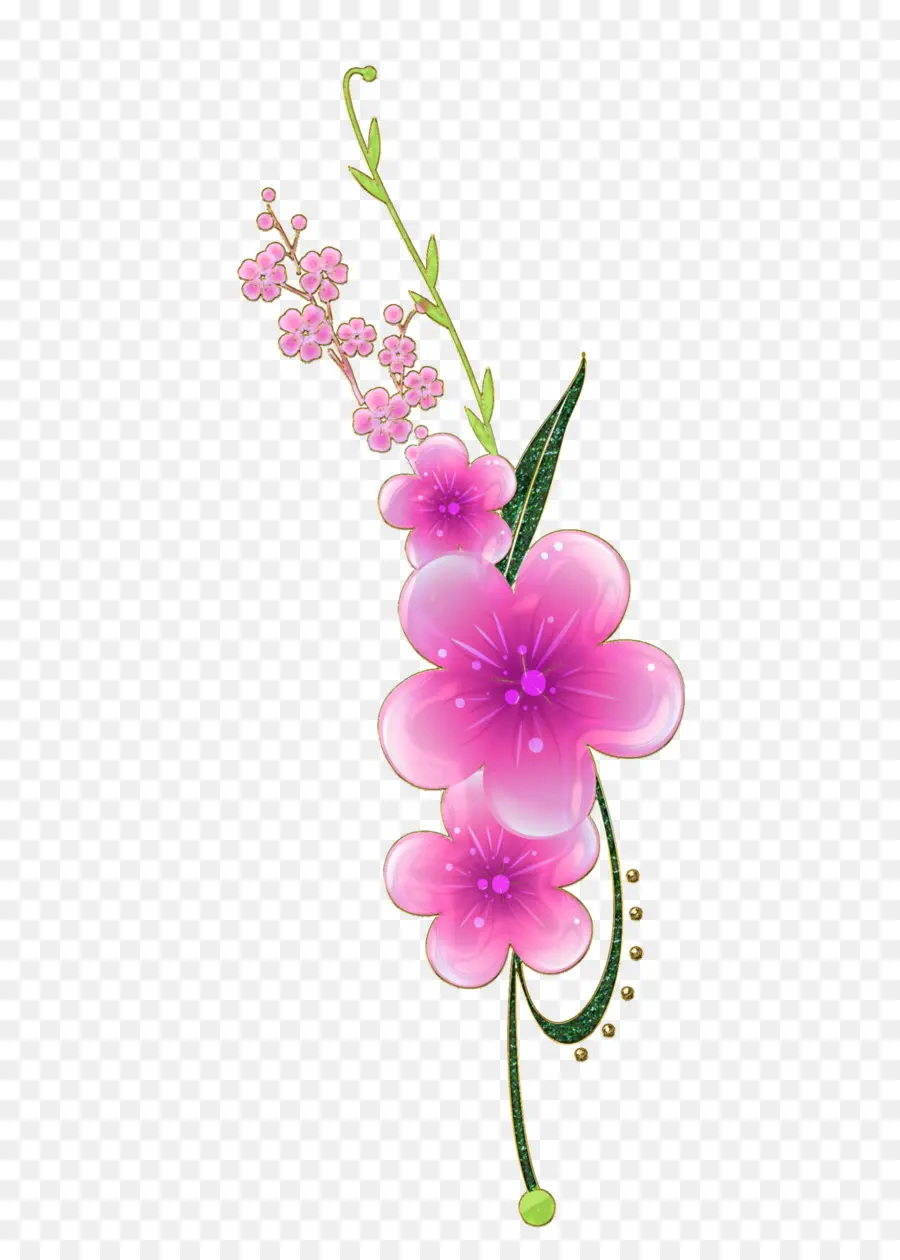 Flores Cor De Rosa，Florescer PNG