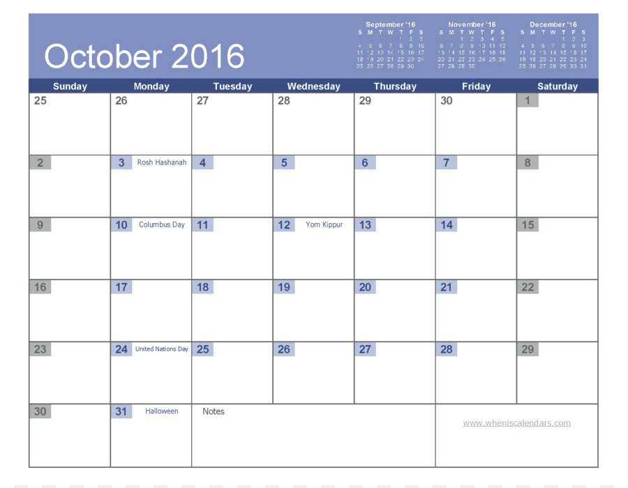 Calendário De Novembro De 2016，Novembro PNG