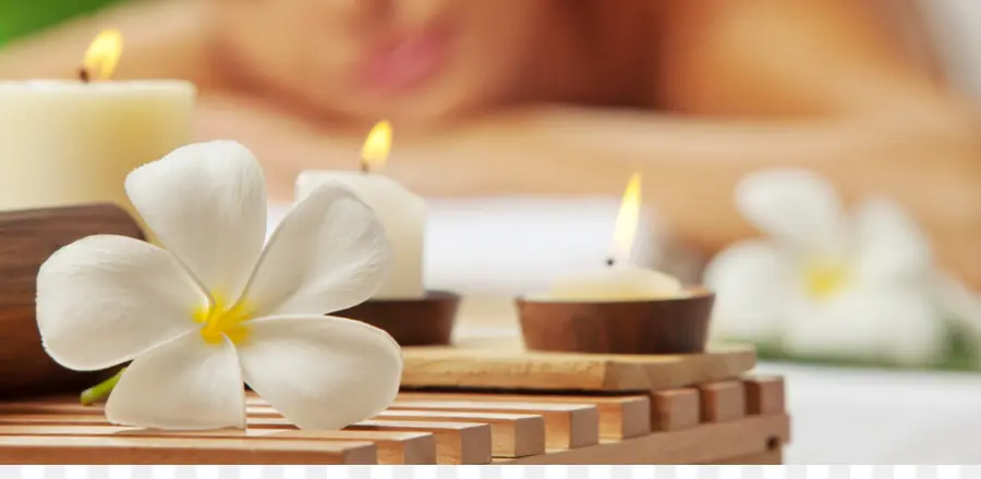 Velas E Flores De Spa，Relaxamento PNG