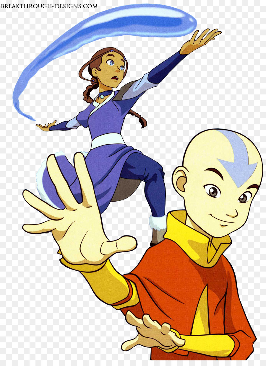 Aang，Katara PNG