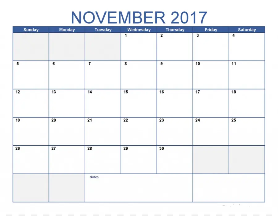 Calendário De Novembro De 2016，Novembro PNG