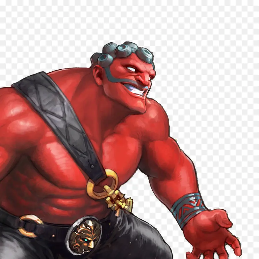 Personagem Muscular Vermelho，Ação PNG