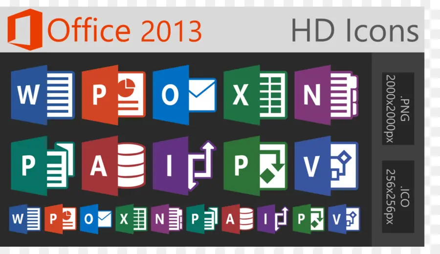 Ícones Do Office 2013，Escritório PNG