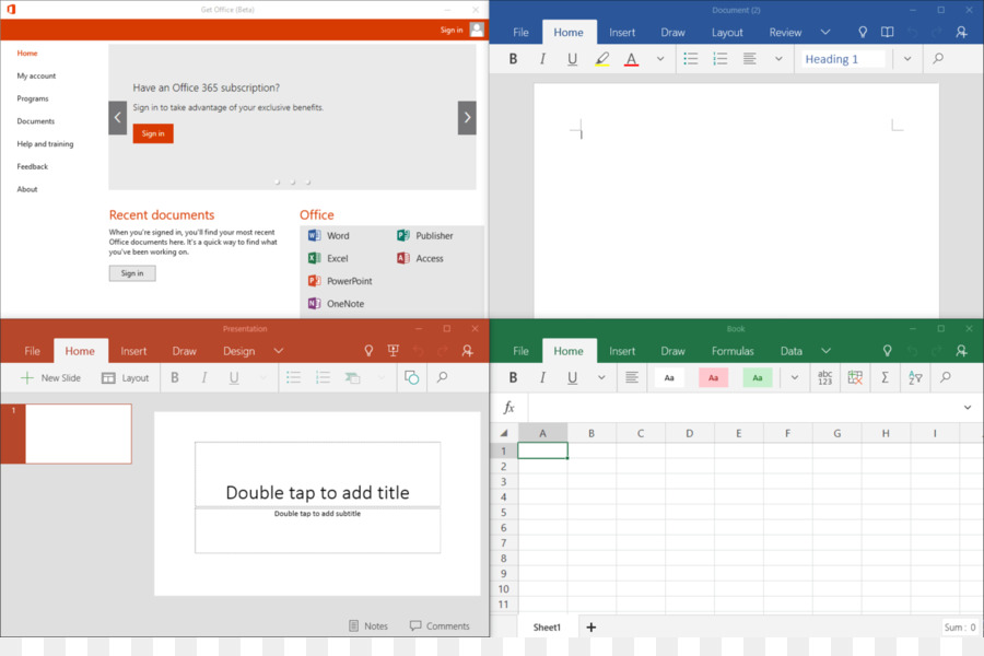 Software De Computador，O Microsoft Office Mobile Apps PNG