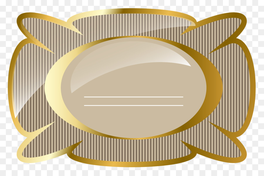 Moldura Dourada，Formato Oval PNG