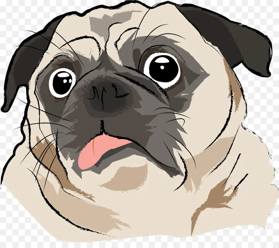 Pug，Desenho Animado PNG