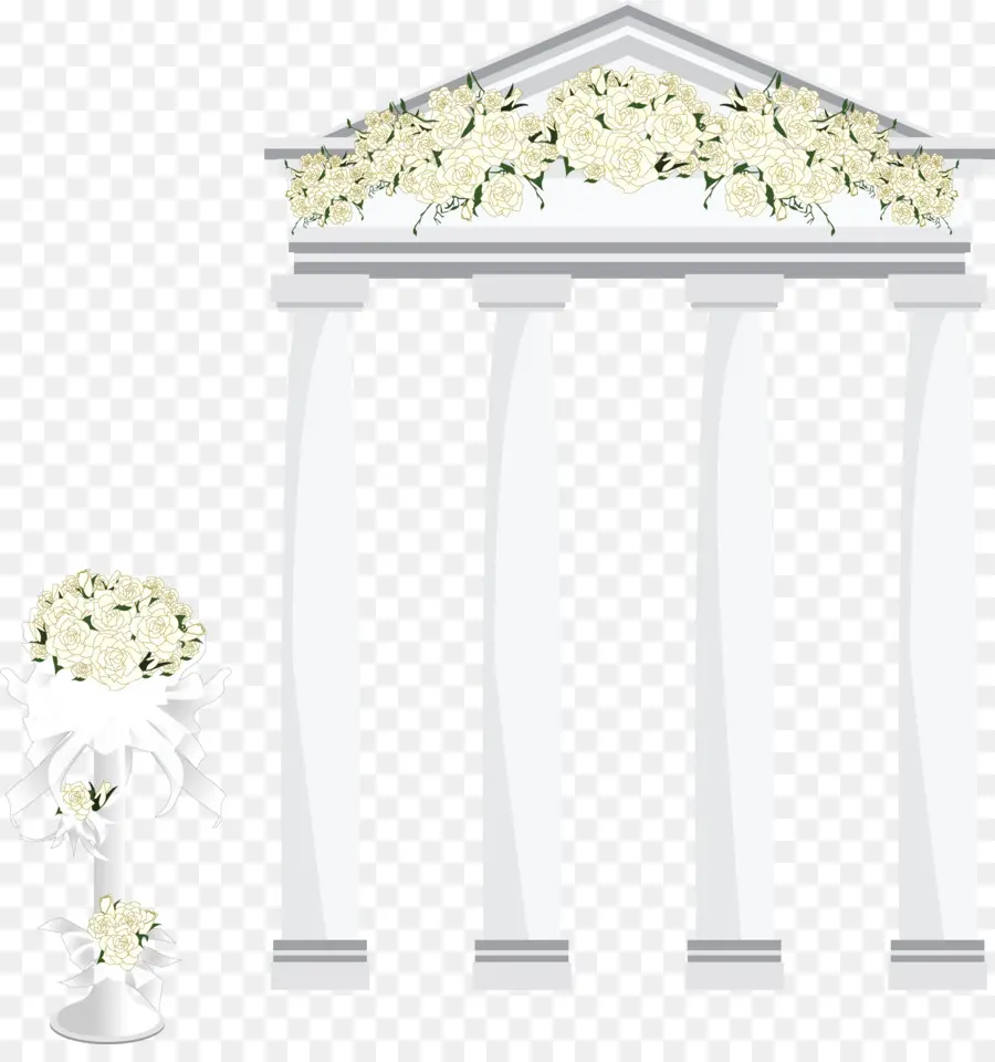 Arco De Casamento，Flores PNG