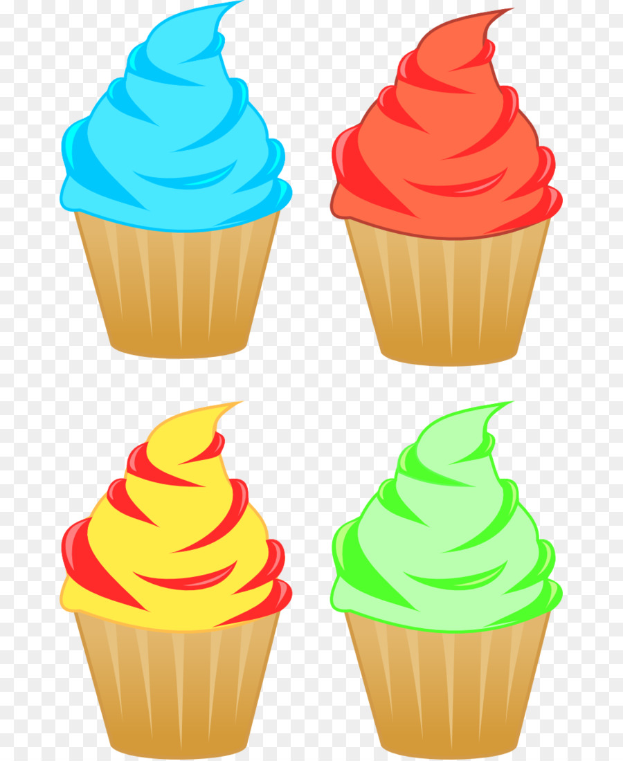 Bolinhos Coloridos，Sobremesa PNG