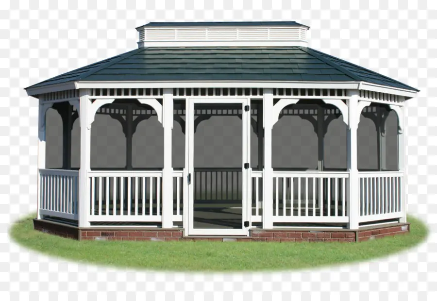 Gazebo Branco，Ar Livre PNG