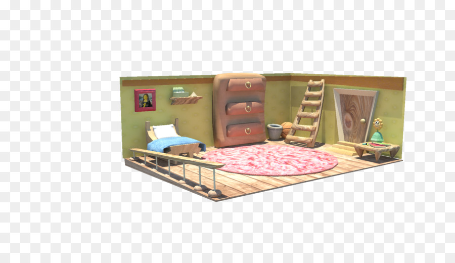 Quarto De Desenho Animado，Animado PNG