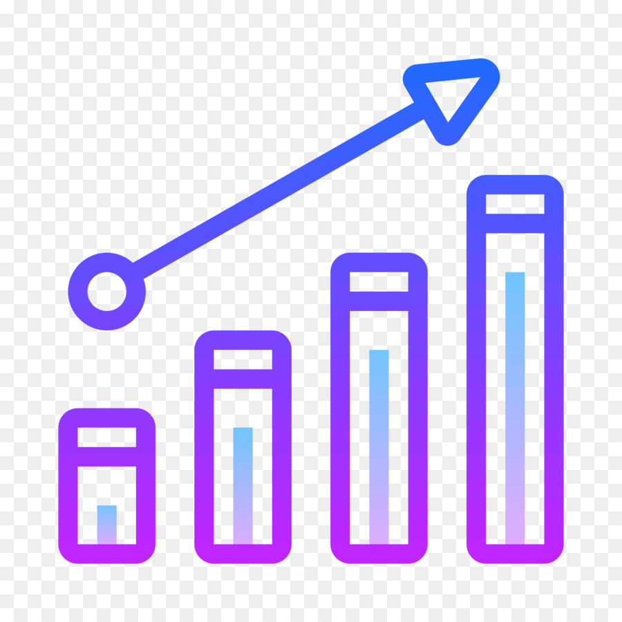 Seta Para Cima Azul E Roxa，Gráfico De Barras PNG