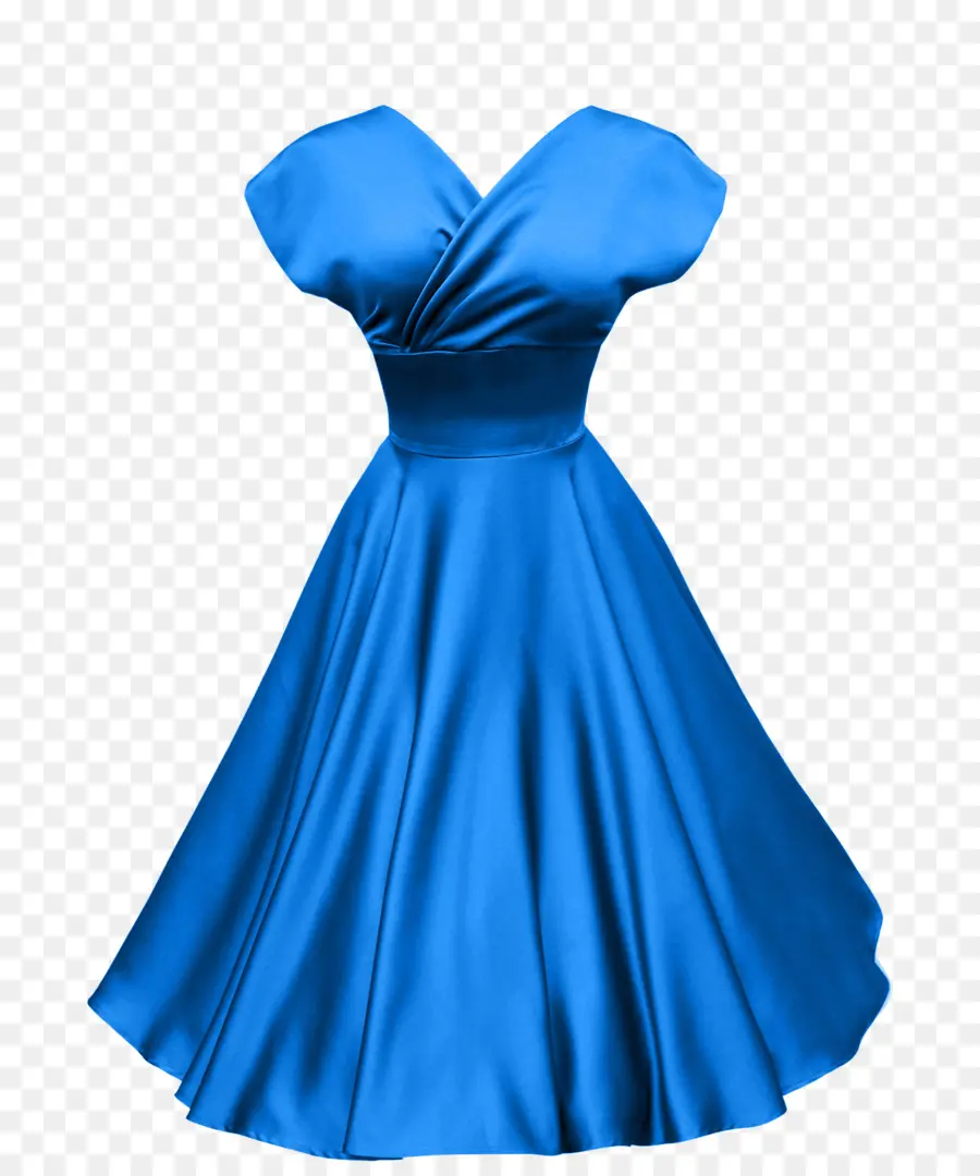 Vestido Azul，Moda PNG