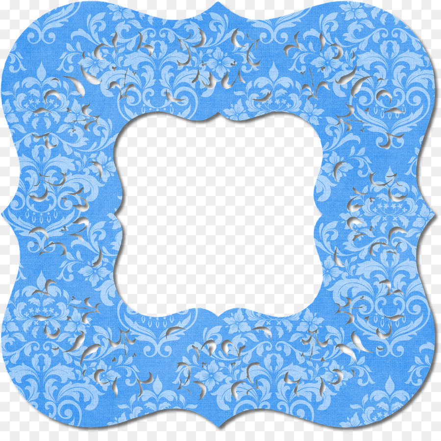 Moldura Azul，Ornamentado PNG