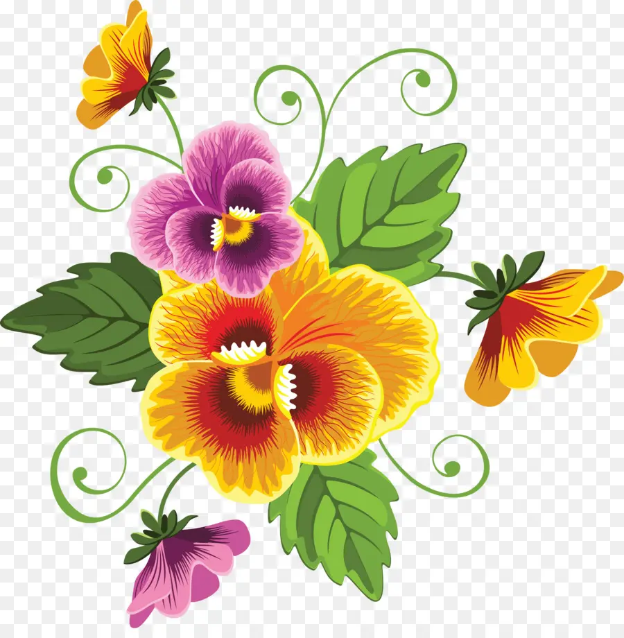 Flores，Folhas PNG