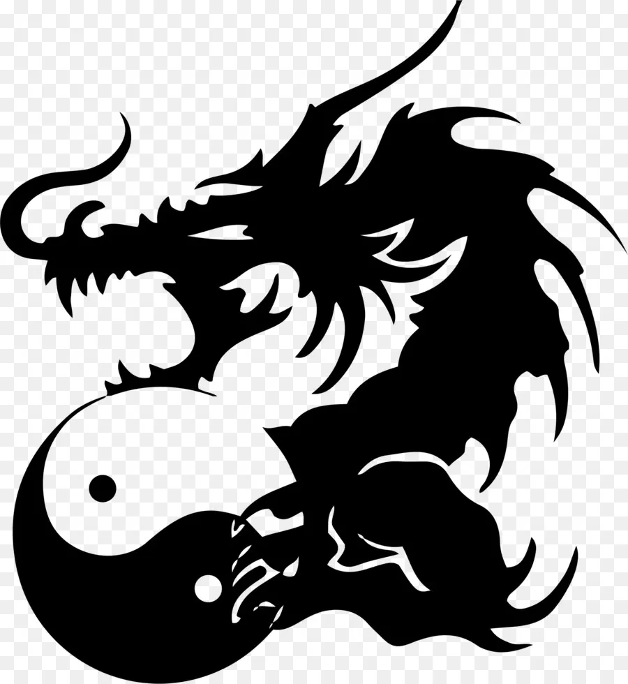 Dragão E Yin Yang，Mítico PNG