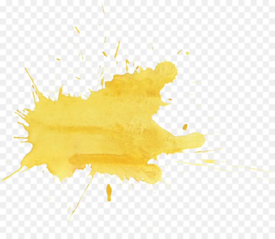 Pintura Em Aquarela，Amarelo PNG