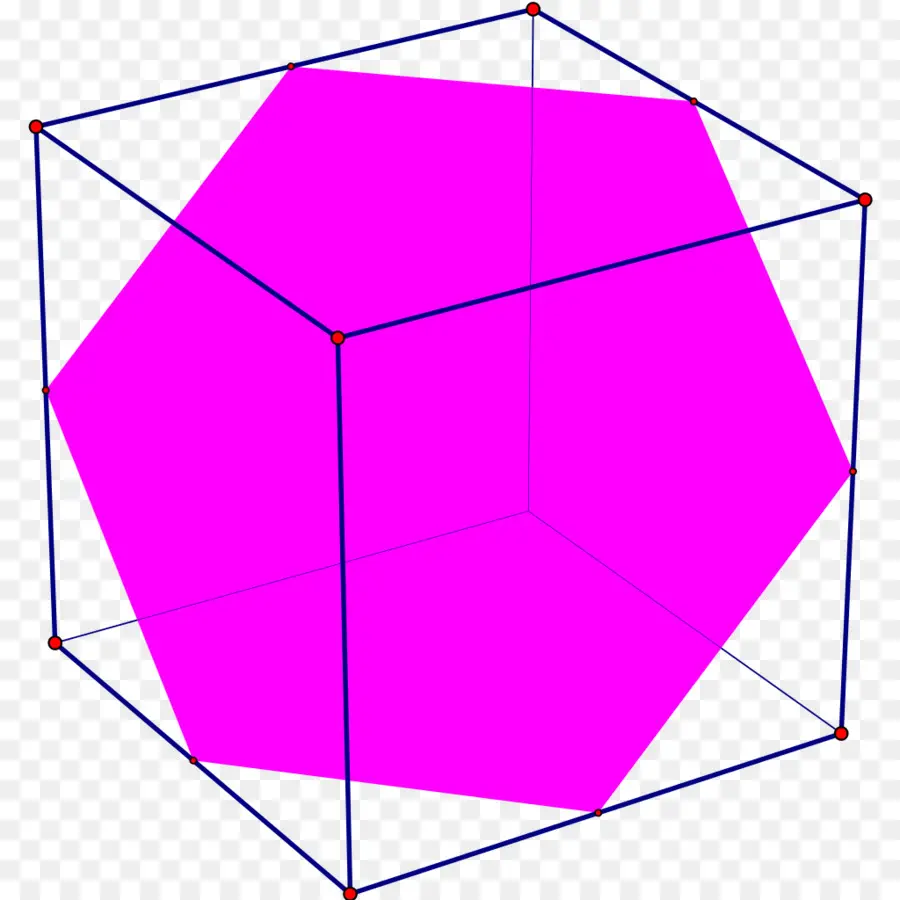 Hexaedro Rosa，3d PNG