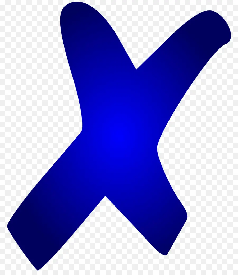 X Azul，Cruzar PNG