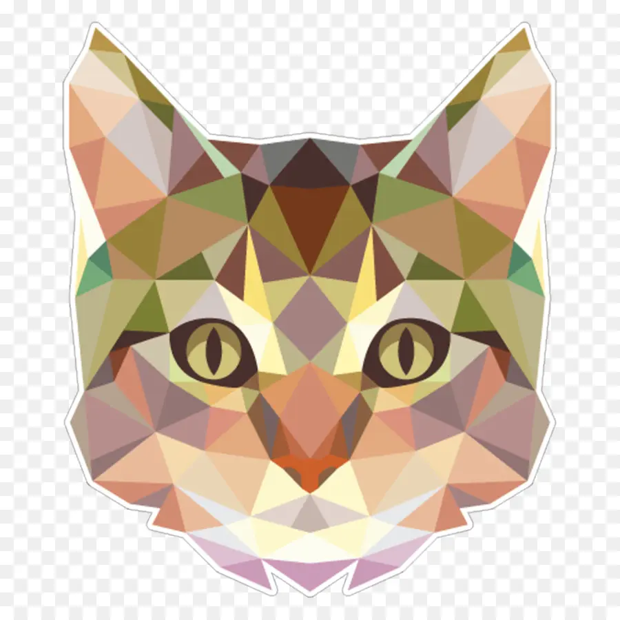 Gato Geométrico，Animal PNG