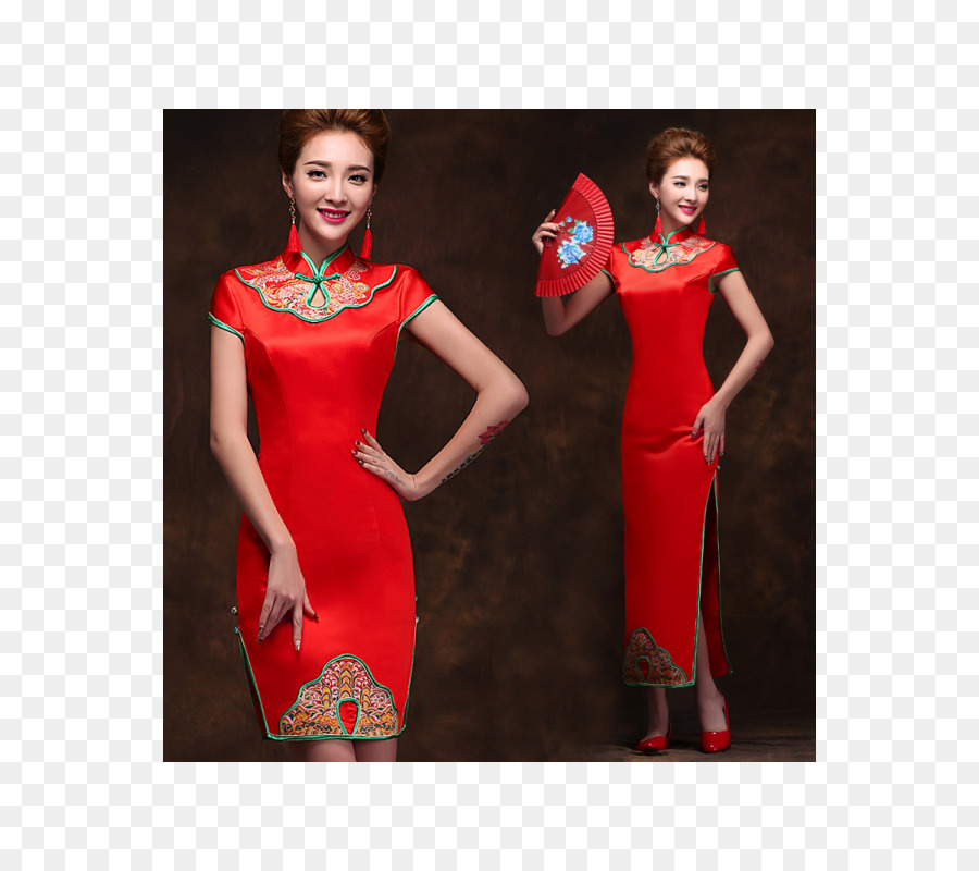 Mulher De Vestido Vermelho，Vestir PNG