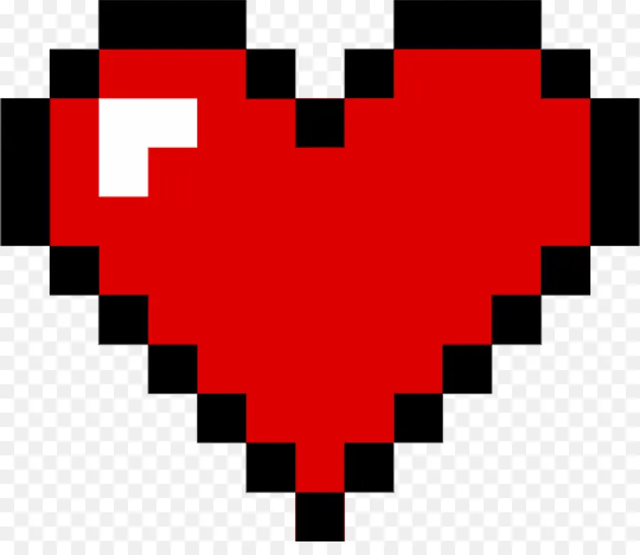 Coração，Pixel Art PNG