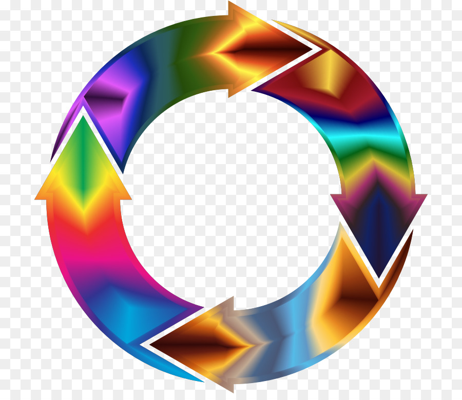 Setas Circulares Multicoloridas，Ciclo PNG